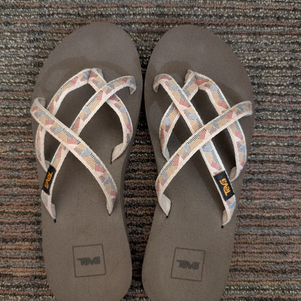 Teva Beige and Multicolor Sandals